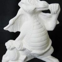 duncan 1082 nappy dragon (SP 200)  6.25"H bisqueware