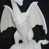 gare 2440 nidhogger dragon (SP 102)   11"H  bisqueware
