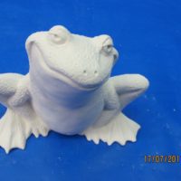 nowells 2977 attitude frog sitting (FR111) bisqueware