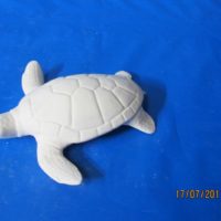 doc holiday 1452 sea turtle for sea base (FR 16)  7"H  bisqueware