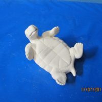 scioto 3482 cute turtle on back (FR 43) 7"L  bisqueware