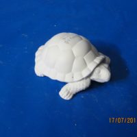 scioto 3483 cute turtle in shell (FR 42)  6"L  bisqueware