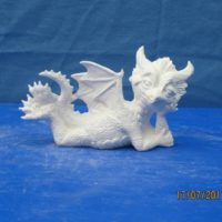 nowells 3292 attitude dragon playing on front  bisqueware