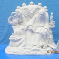 ceramichrome 2115 : mystical wizard on throne (SP 99) 11"H  bisqueware