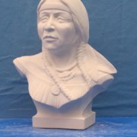 kimple 631 female bust  11.1/2"H  bisqueware