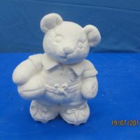 gare 3107 rugby  bear (BEA 84)  10"H  bisqueware