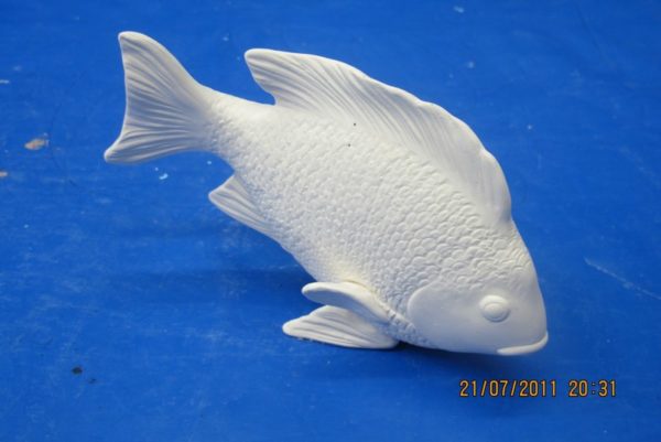 scioto 3717 fry fish (FIS 49)  8"L  bisqueware