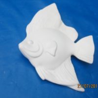 duncan 2202 angelfish (FIS 39)  9.75"H,7"L,2"W  bisqueware
