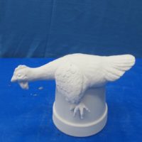 scioto 2387 Lge sill sitter chicken (DB 187) bisqueware
