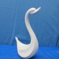 Linda may deco swan head up (DB 366) bisqueware