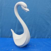 Linda may deco swan head down (DB 365) bisqueware