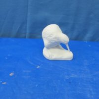 sml kiwi w/ feathers on nz base (DB 9 ) bisqueware