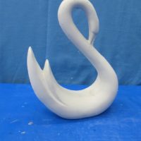 Large swan art deco bisqueware