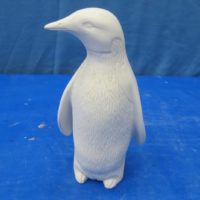 mikes 388 penguin head up (FR 13)   bisqueware