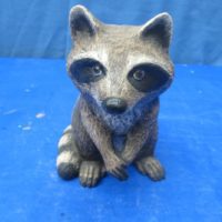 scioto 2069 sml sitting raccoon (RA 10) bisqueware