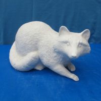 scioto 2067: lge lying raccoon (RA 8) bisqueware