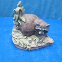 ceramichrome 1027 male raccoon in maize (RA 1) bisqueware