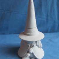 ceramichrome 2837 witch candleholder (SP179)  7.5"H  bisqueware