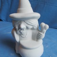 small witch  bisqueware