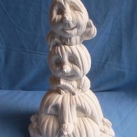 scioto TL 576 pumpkin totem (SP 162) bisqueware