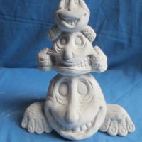 scioto TL 573 boogie totem (SP 163)  bisqueware