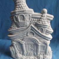 ceramichrome 1683  spooky house (SP 258)  12"H  bisqueware