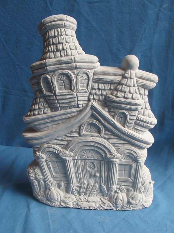 ceramichrome 1683  spooky house (SP 258)  12"H  bisqueware