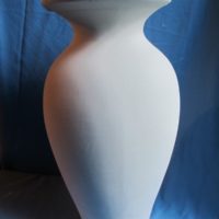 VASE 92 EX large indian vase  bisqueware