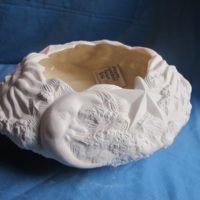 VASE  236 atlantic 1870 celestial bowl   13cmH,33cmDia  bisqueware