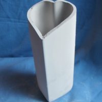 VASE 120 duncan 355E medium heart vase bisqueware