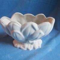 VASE 115 petal vase    bisqueware