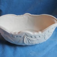 VASE 198 thistle bowl vase bisqueware