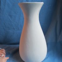 VASE 160 tall plain vase 38cmH,19cmW bisqueware