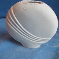 VASE 46 duncan 66D med pillow lined vase  bisqueware