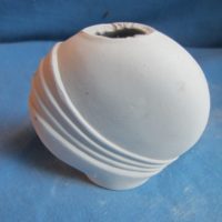 VASE 46 duncan 66D small pillow lined vase  bisqueware
