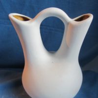 VASE 221 ceramichrome 2385 plain indian wedding vessel vase 7.5"H bisqueware