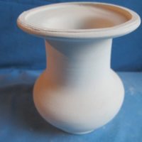 VASE 147 allen vickers no3 vase   15cmH,12cmW  bisqueware