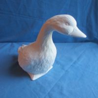 scioto 1278 duck w/feathers head up (DB194) bisqueware