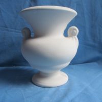 VASE 66 grecian urn vase  20cmH,16cmW  bisqueware