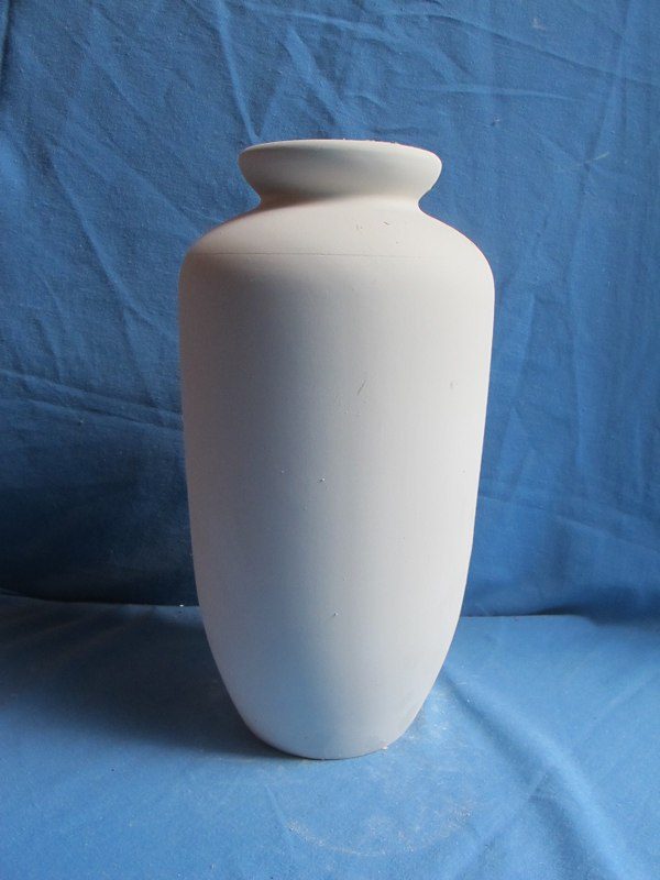 VASE 208 duncan 957 12" designer vase  bisqueware