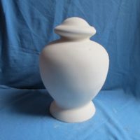 VASE 341 medium ginger jar lamp base(tom jones n6)  28cmH,20cmW  bisqueware