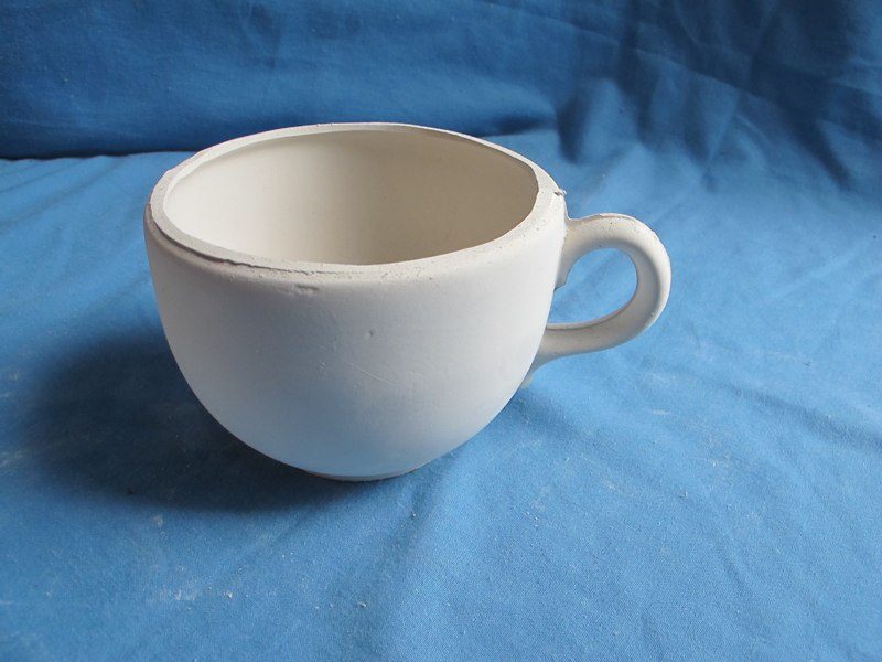 laville cup Low fire bisque ware - Te Puke Ceramics