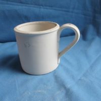 duncan 309B enamel cup  3.63"W   bisqueware