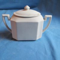 hexagon sugar  bisqueware