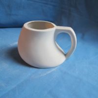 duncan 3121 wonky cup  bisqueware  