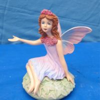 gare 2601 /2603 hayley rose fairy 6"H  on 5"Dia  ivy base (FA 26,31)  bisqueware