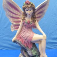 gare 3273/3274 lge garden fairy hayley w/roses 17"H (FA 50,51) bisqueware