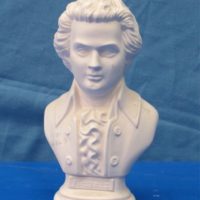 arnels 674 mozart bust(FIG 35) 8.25"H bisqueware