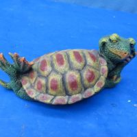 nowells 3243 attitude turtle on tummy (FR 122) bisqueware