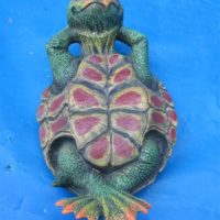 nowells 3240 attitude turtle lazing on back (FR 118)   bisqueware